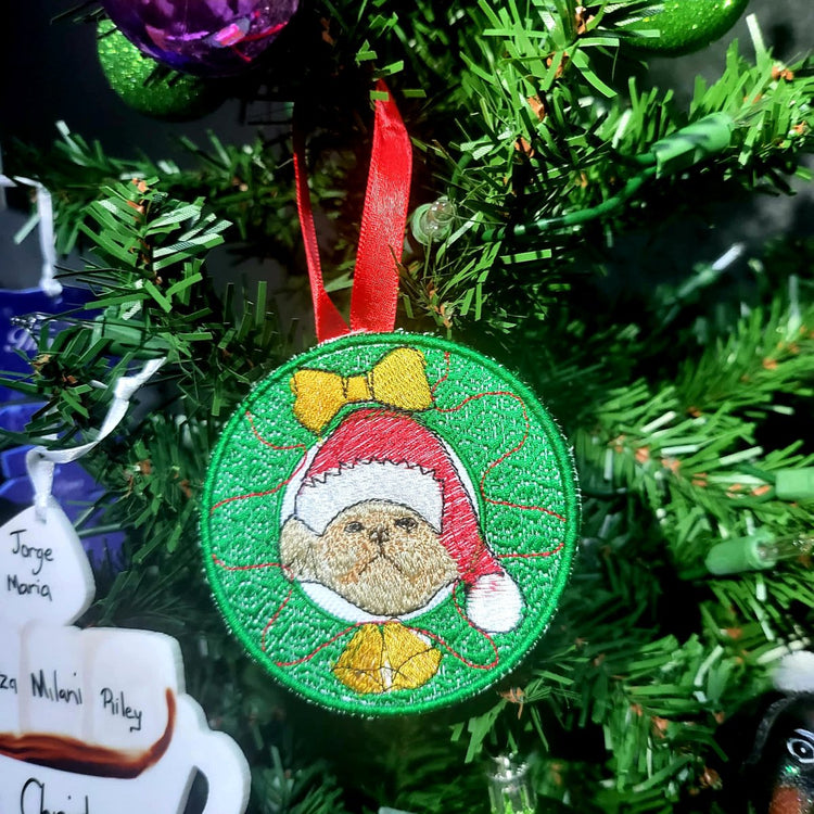 Celebrate the Holidays with Your Fur-babies: Custom Pet Embroidery Ornaments - Jarijadecreations