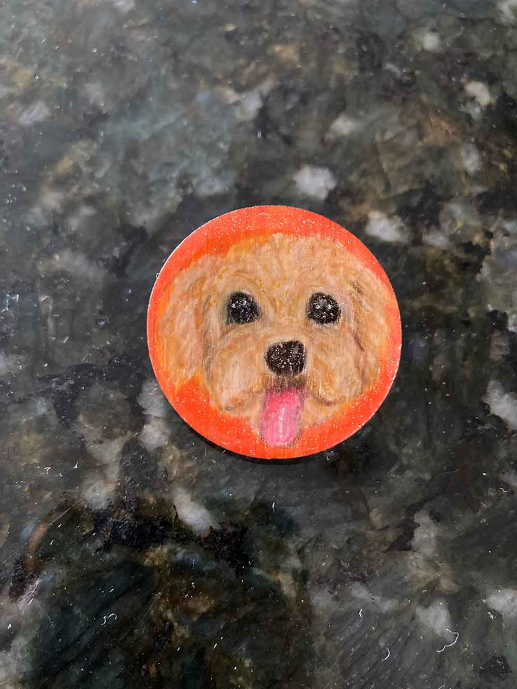 Turn Photos into Wearable Art: Custom Hand-Drawn Pet Portrait Pin - Jarijadecreations