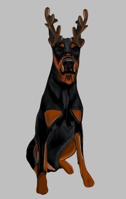 A Paw - sitively Perfect Holiday Gift: Personalized Doberman Portraits - Jarijadecreations