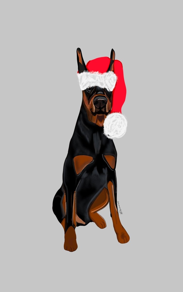 A Paw - sitively Perfect Holiday Gift: Personalized Doberman Portraits - Jarijadecreations