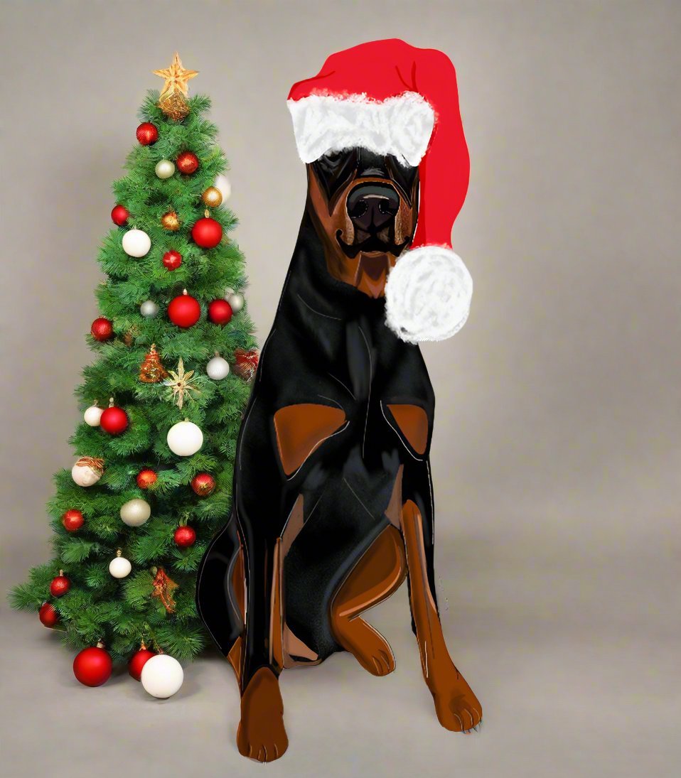 A Paw - sitively Perfect Holiday Gift: Personalized Doberman Portraits - Jarijadecreations