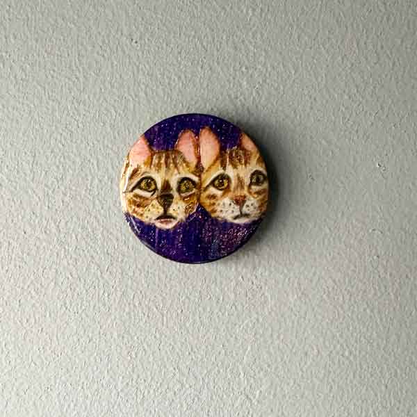 Bengal Miniature Magnet, Tiny Pet Portrait - Jarijadecreations