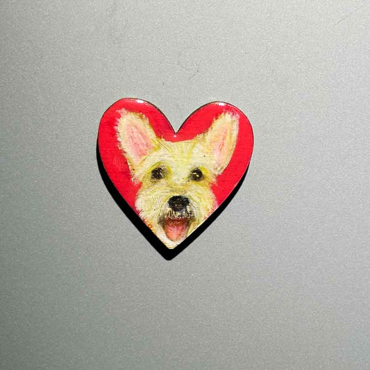 Custom Schnauzer Heart - Shaped Magnet - Unique Mini Pet Art for Your Fridge or Gift! - Jarijadecreations