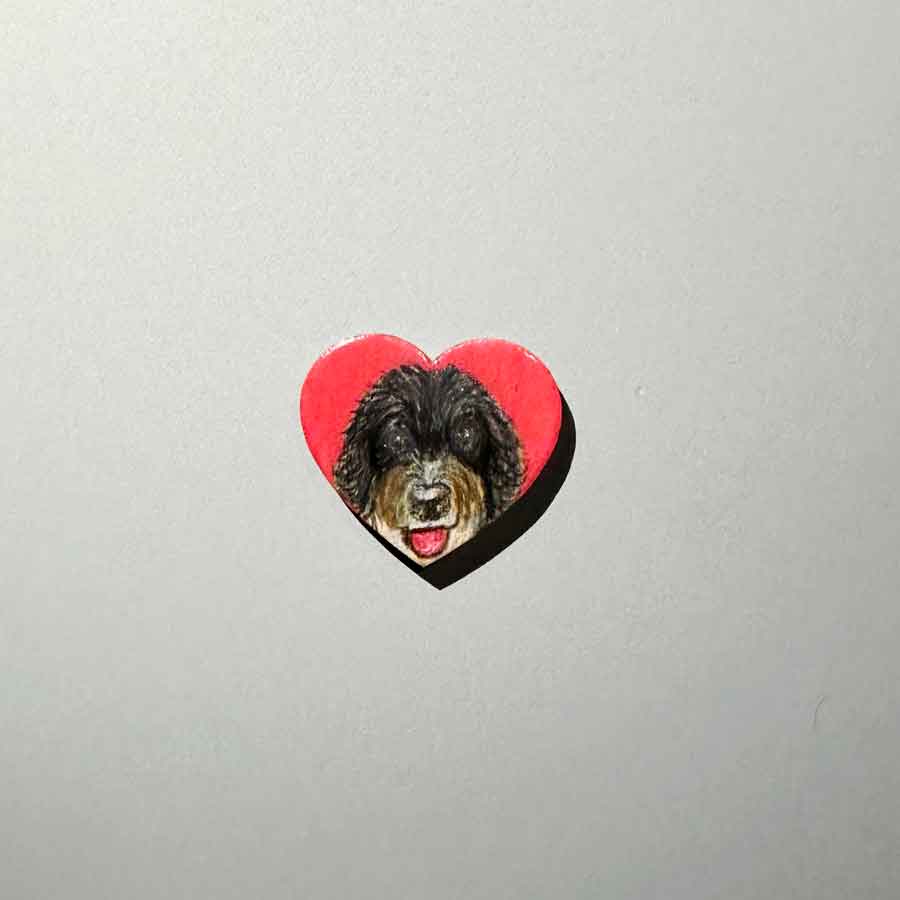 Goldendoodle Portrait on a Mini Magnet, Tiny Magnet for Collectors - Jarijadecreations