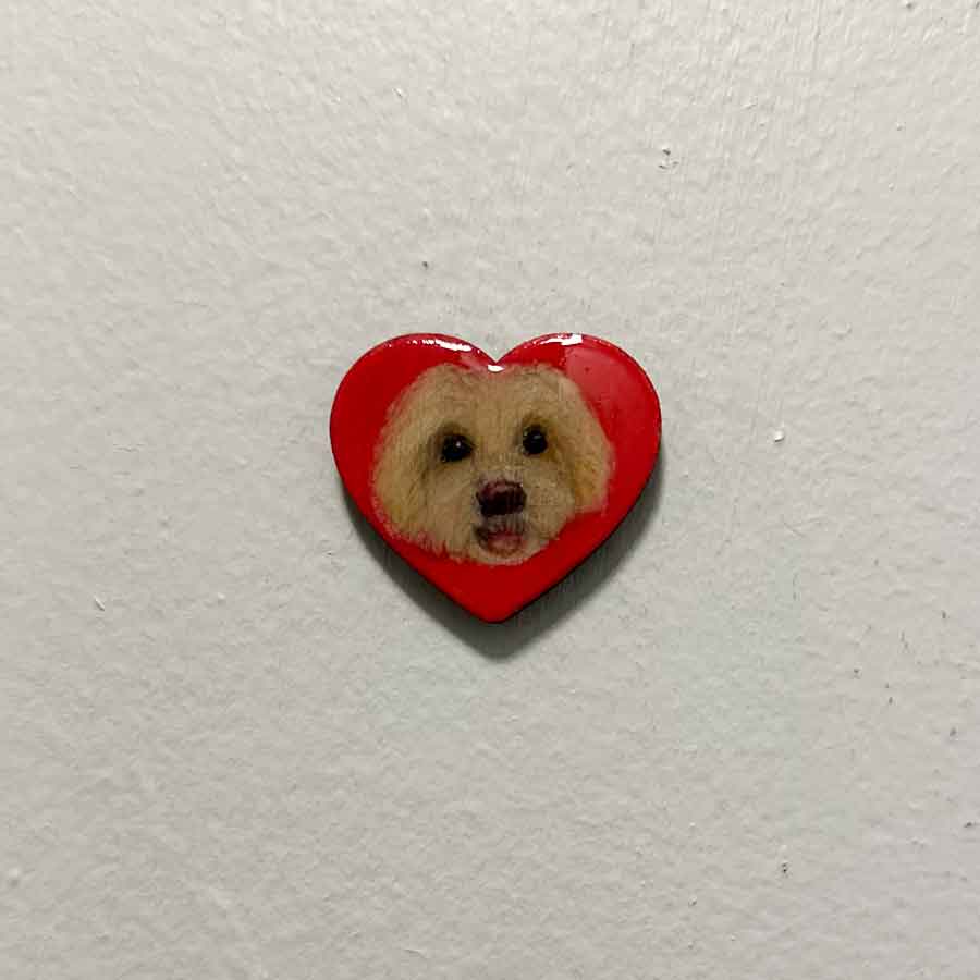 Goldendoodle Portrait on a Mini Magnet, Tiny Magnet for Collectors - Jarijadecreations