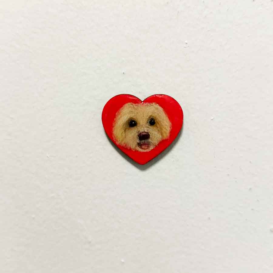 Goldendoodle Portrait on a Mini Magnet, Tiny Magnet for Collectors - Jarijadecreations