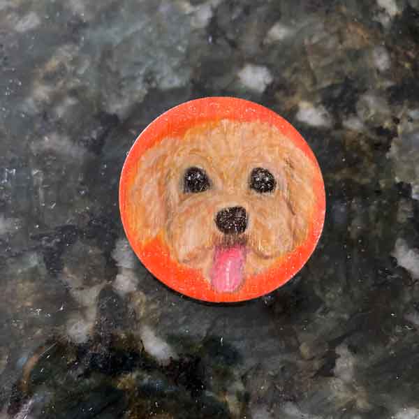 Personalized Hand - Drawn Poodle Pet Portrait Pin, Unique Handmade Jewelry Broach - Jarijadecreations