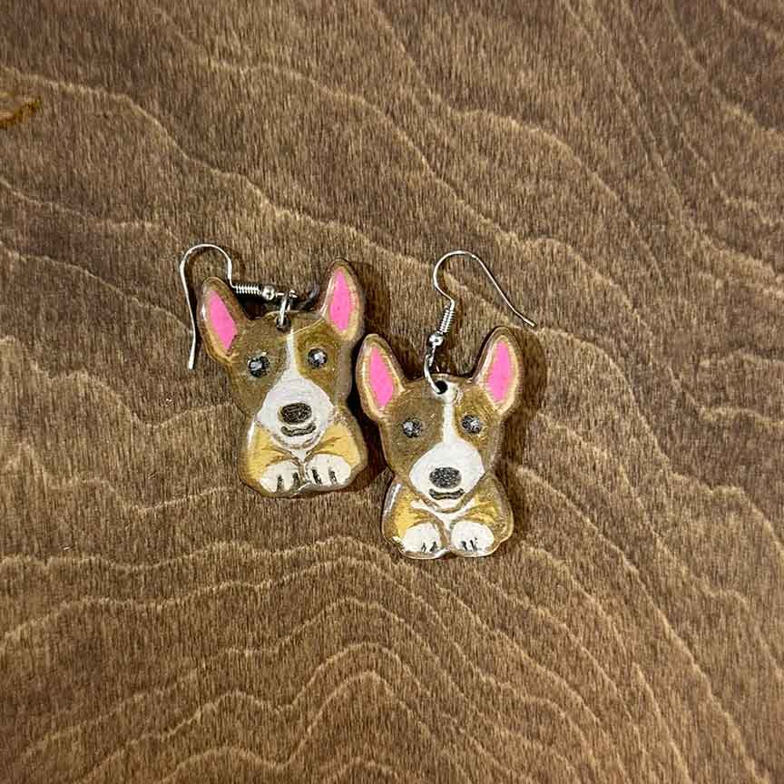 Staffordshire Bull Terrier Earrings, Unique Pet Art Earrings - Jarijadecreations