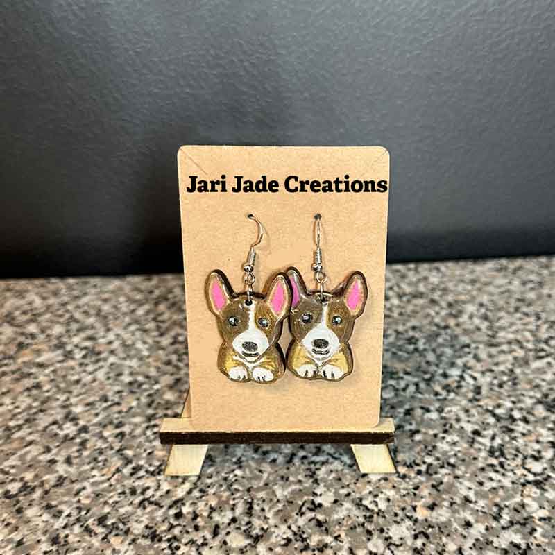 Staffordshire Bull Terrier Earrings, Unique Pet Art Earrings - Jarijadecreations