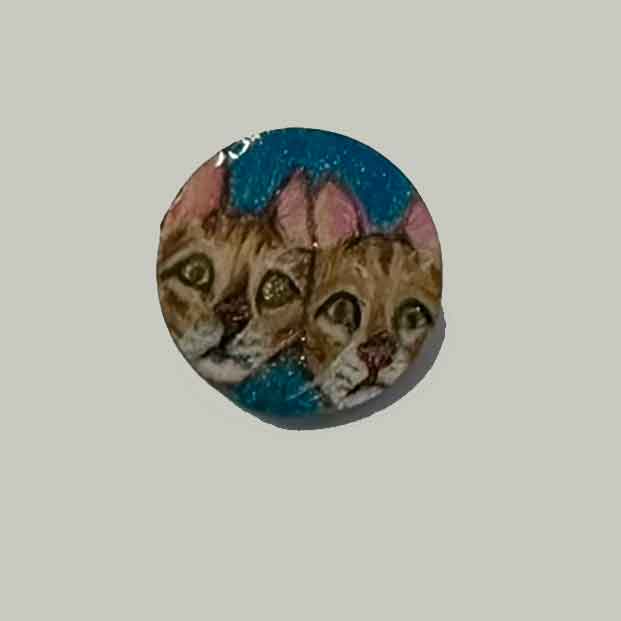 Unique Bengali Cat Pin Badge, Bengali Cat Merchandise - Jarijadecreations