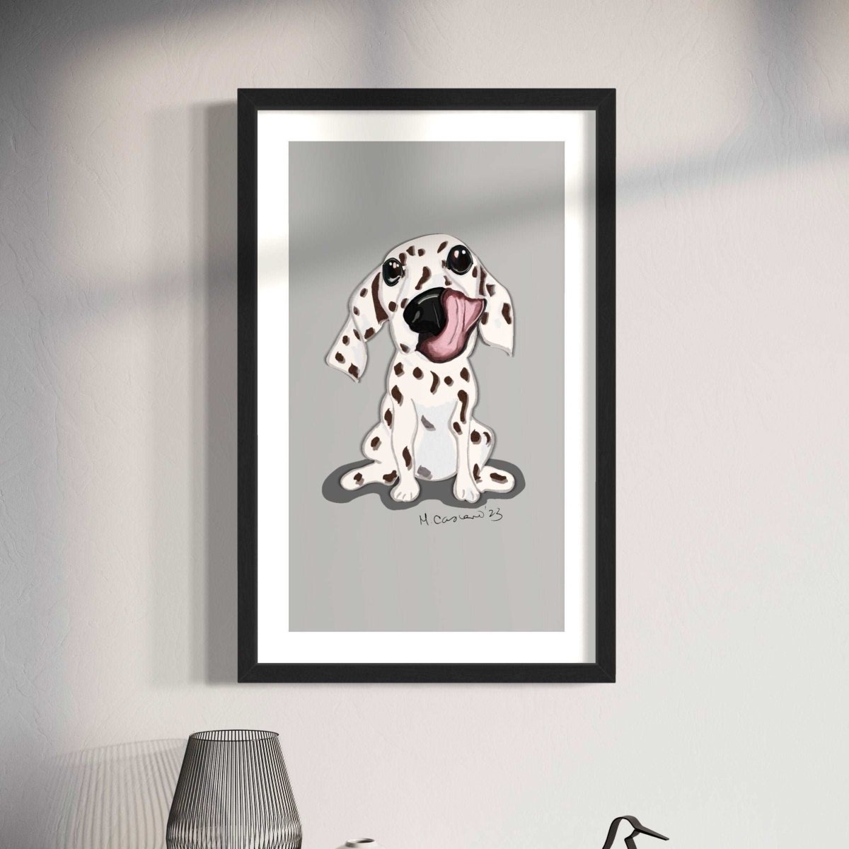 Custom Dalmatian Cartoon Painting from Photo, Cute Cartoon Pet Portrait Drawing Gift Idea for Pet Lovers - Jarijadecreations