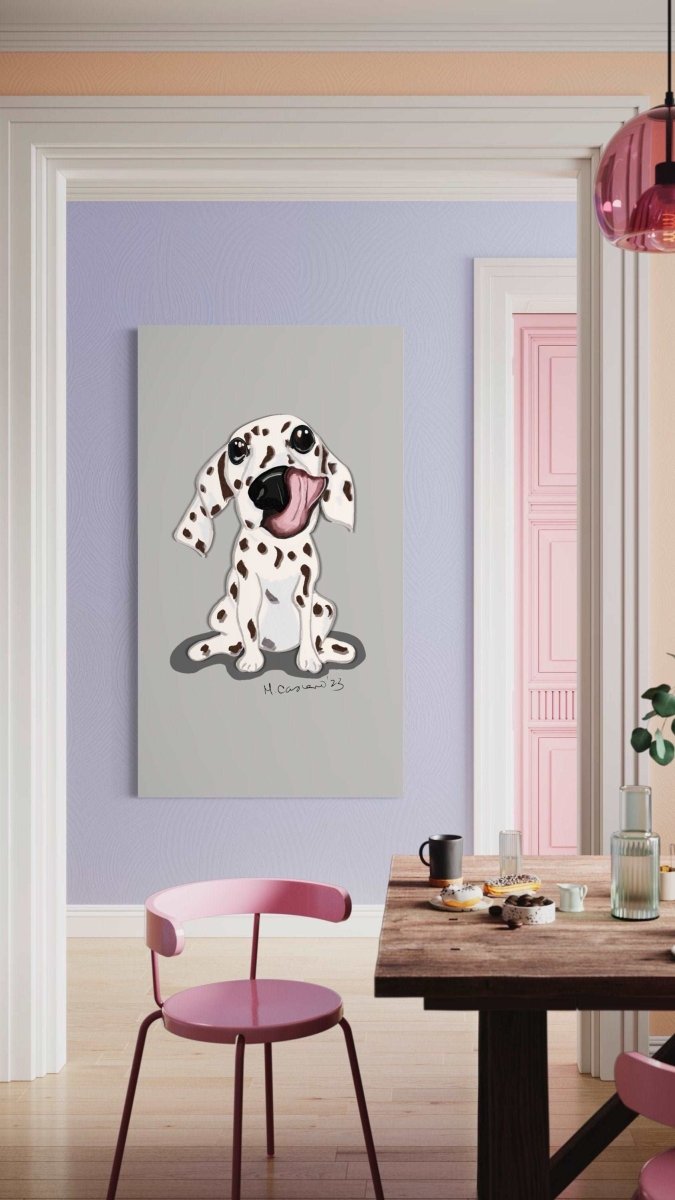 Custom Dalmatian Cartoon Painting from Photo, Cute Cartoon Pet Portrait Drawing Gift Idea for Pet Lovers - Jarijadecreations