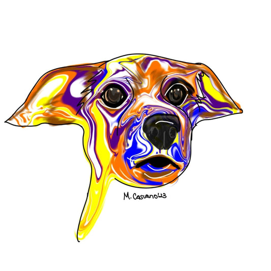 Dachshund Custom Pop Art portrait of from photo, Colorful wall art, Whimsical dog art illustrations, Personalized pet gift for dog owners - Jarijadecreations
