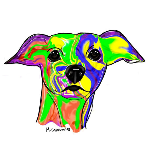 Dachshund Custom Pop Art portrait of from photo, Colorful wall art, Whimsical dog art illustrations, Personalized pet gift for dog owners - Jarijadecreations