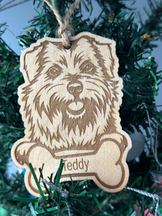 Norfolk Terrier Dog Breed Ornament, Personalized Terrier gift for dog moms, Terrier Christmas Décor idea, Ultimate Christmas dog lovers gift - Jarijadecreations