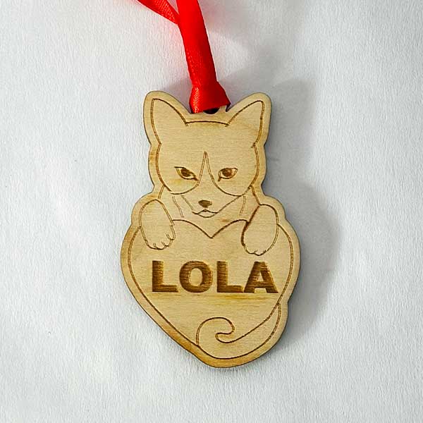 Personalized Cat Christmas Tree Ornament - Jarijadecreations