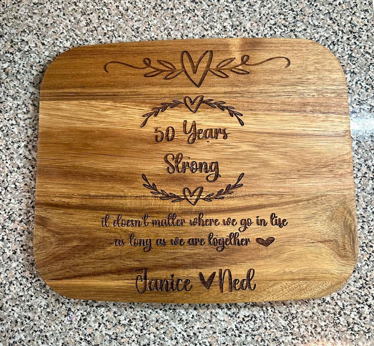 Personalized Laser Engraved Chopping Board, Unique Kitchen Gifts Idea - Jarijadecreations