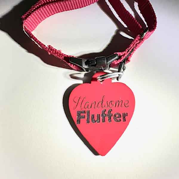 Personalized Valentines Day Pet ID Tags, Unique Acrylic Pet Tag For Valentine's Day - Jarijadecreations